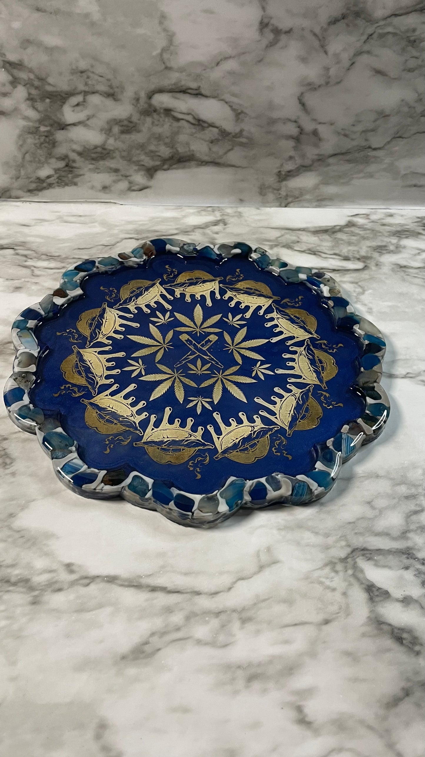 Stoner Mandala Tray and Ashtray set