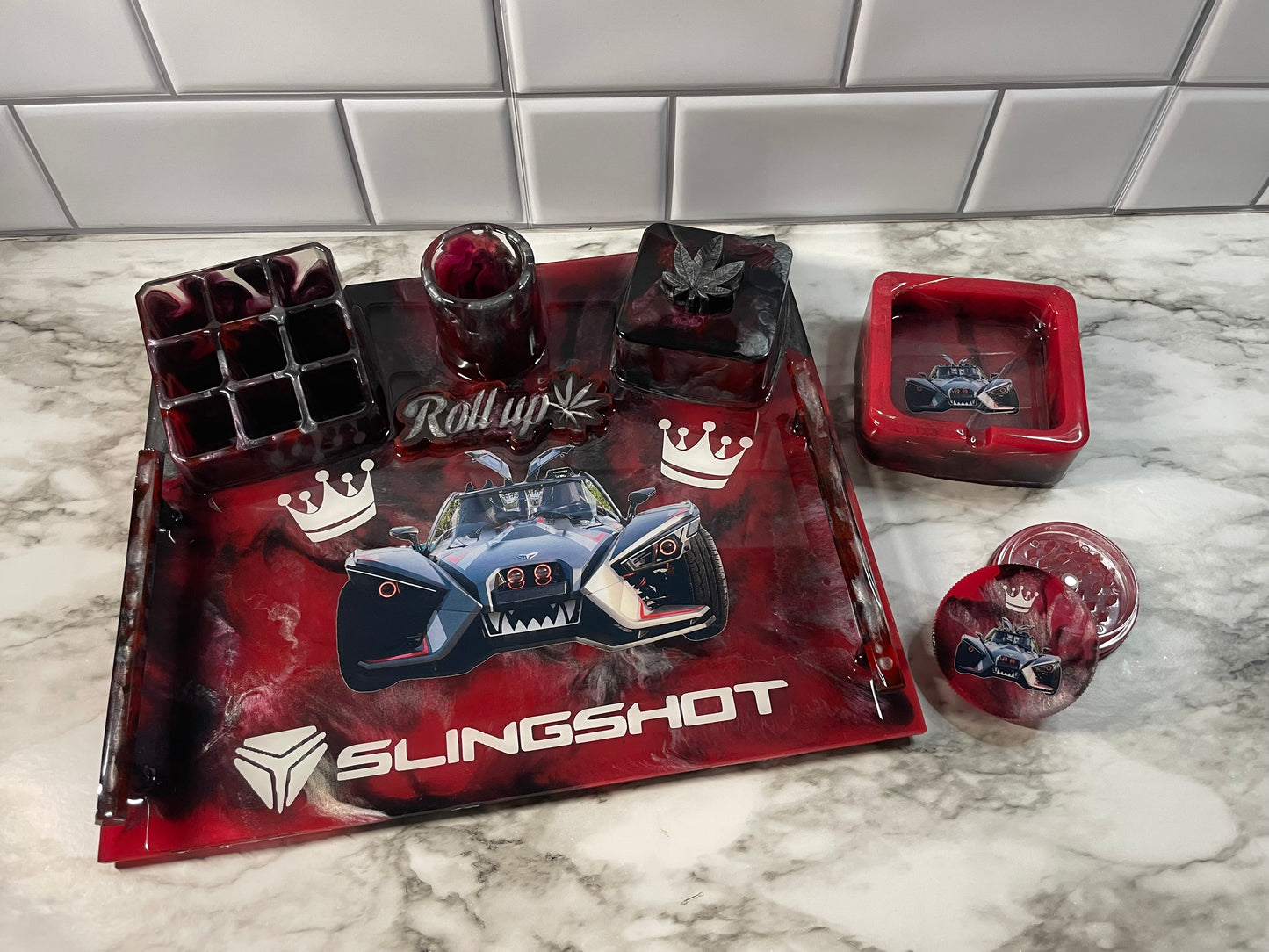 Custom Slingshot Roll Up Tray Set