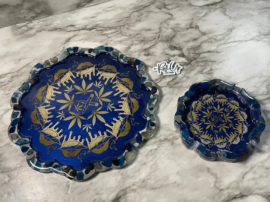 Stoner Mandala Tray and Ashtray set